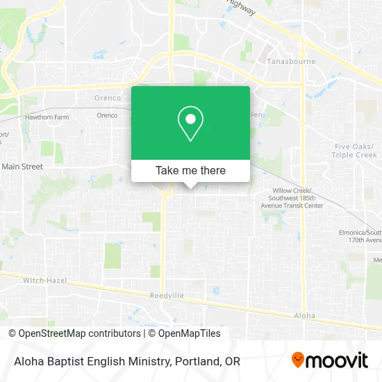 Aloha Baptist English Ministry map