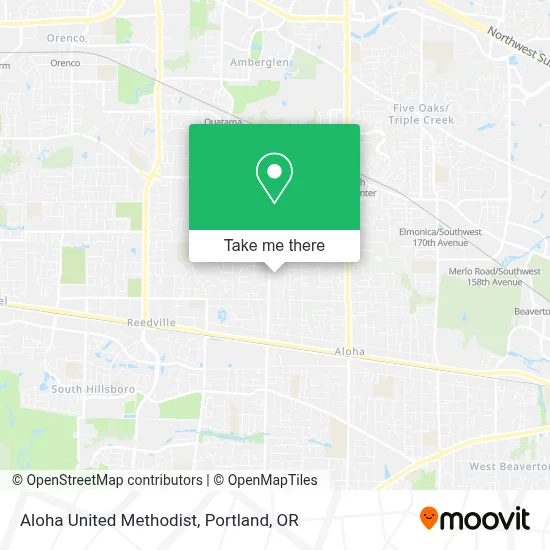 Aloha United Methodist map