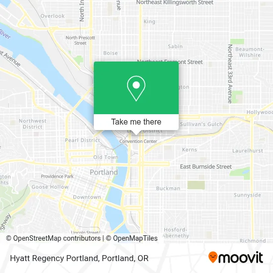Hyatt Regency Portland map