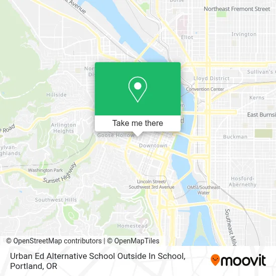 Urban Ed Alternative School Outside In School map