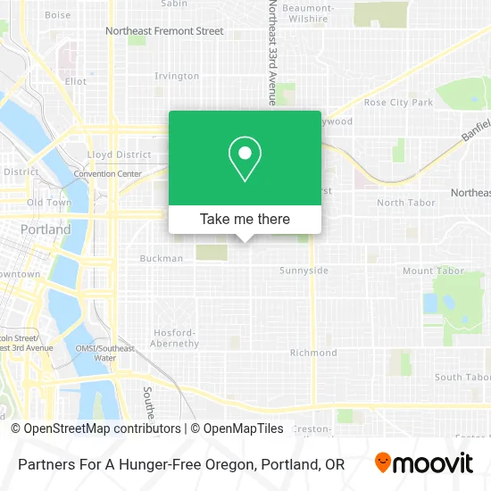 Partners For A Hunger-Free Oregon map