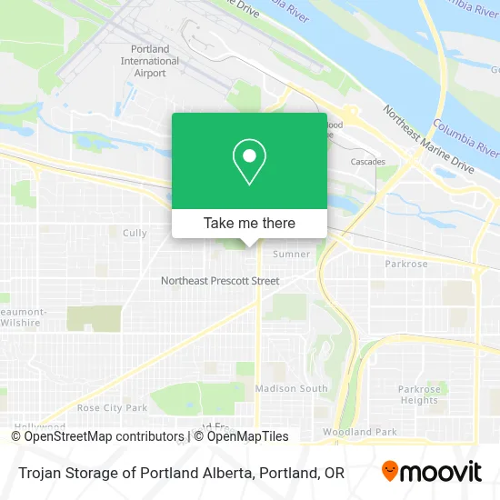 Trojan Storage of Portland Alberta map