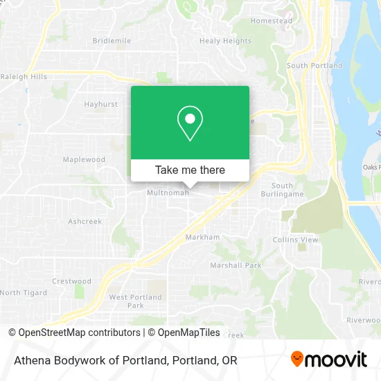 Athena Bodywork of Portland map