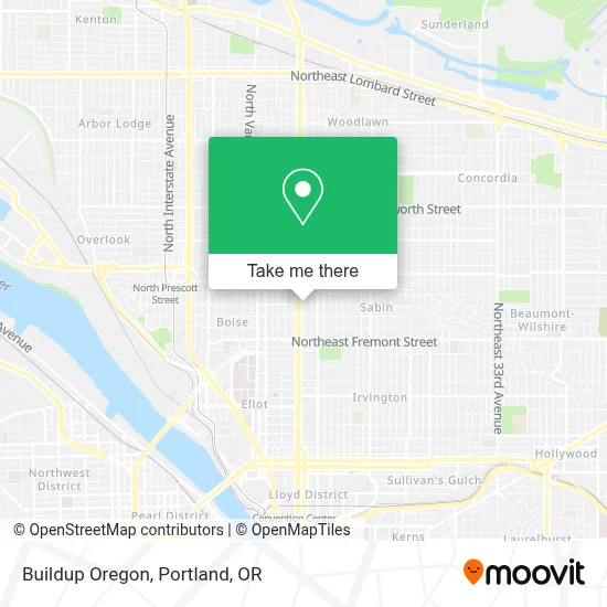 Buildup Oregon map