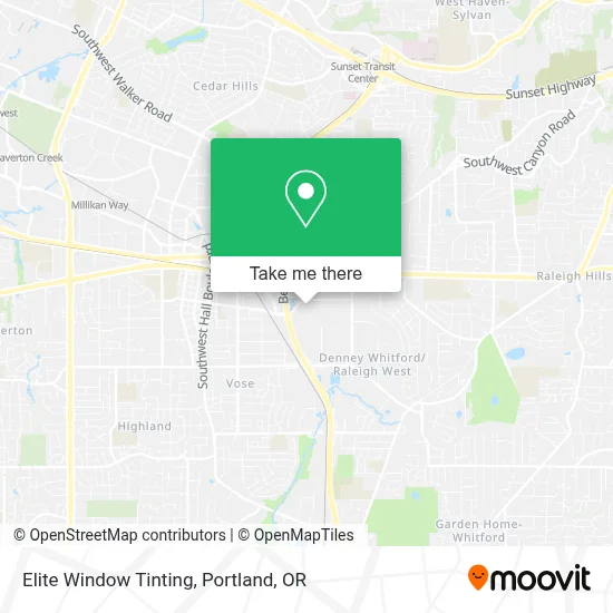 Elite Window Tinting map