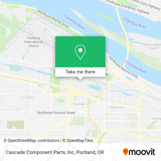 Cascade Component Parts, Inc map