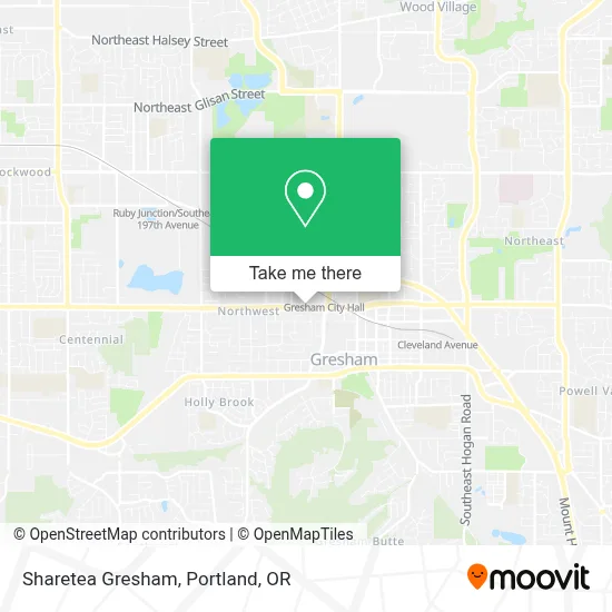 Sharetea Gresham map