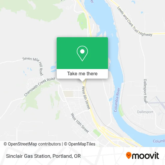 Sinclair Gas Station map
