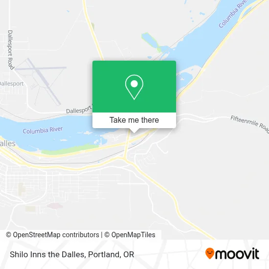Shilo Inns the Dalles map