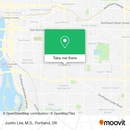 Justin Lee, M.D. map