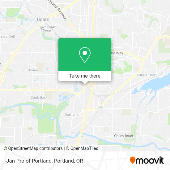 Jan-Pro of Portland map