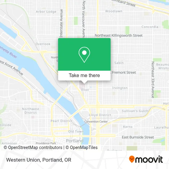 Western Union map