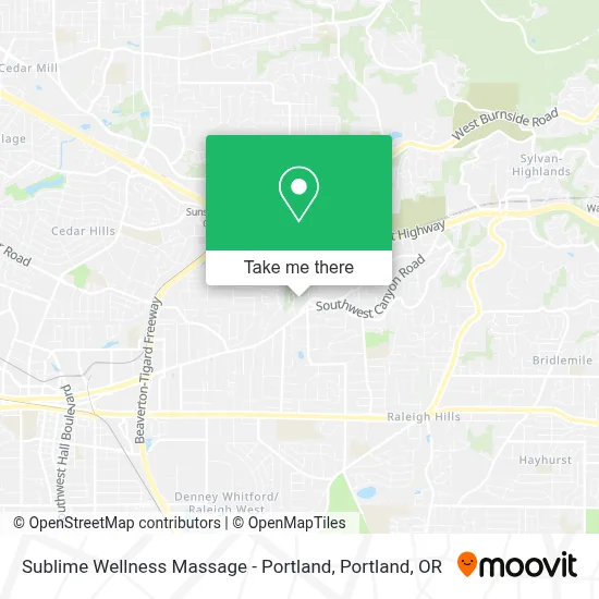 Sublime Wellness Massage - Portland map