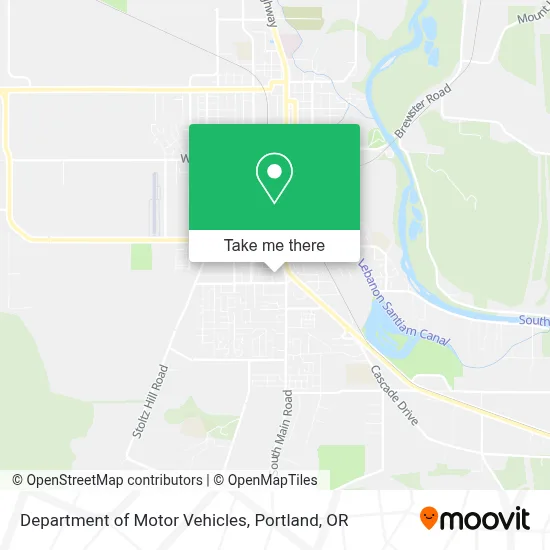 Department of Motor Vehicles map