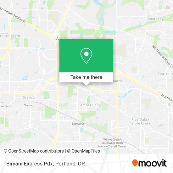 Biryani Express Pdx map