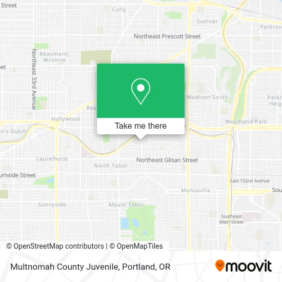Multnomah County Juvenile map