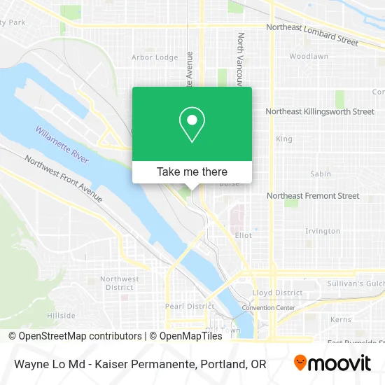 Wayne Lo Md - Kaiser Permanente map