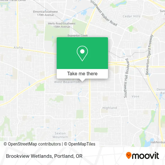 Brookview Wetlands map