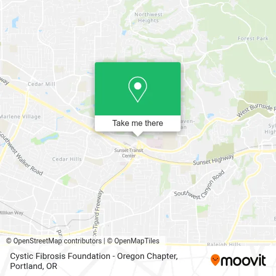 Cystic Fibrosis Foundation - Oregon Chapter map