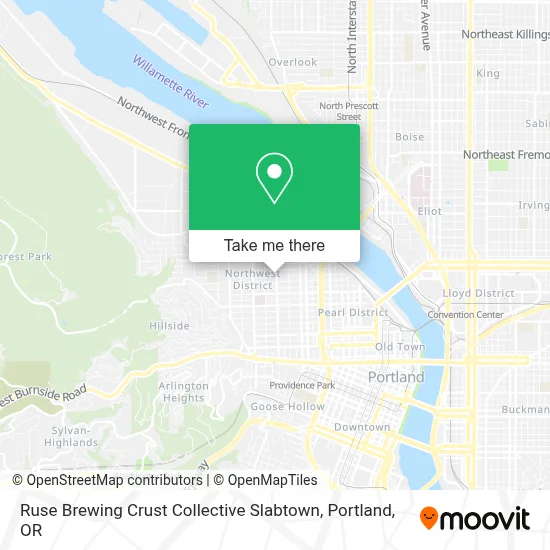Ruse Brewing Crust Collective Slabtown map