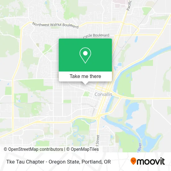 Tke Tau Chapter - Oregon State map