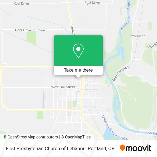 First Presbyterian Church of Lebanon map
