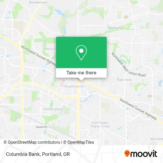 Columbia Bank map
