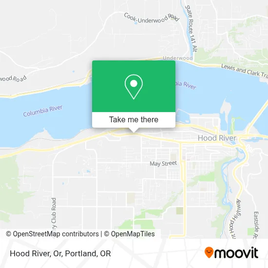 Hood River, Or map