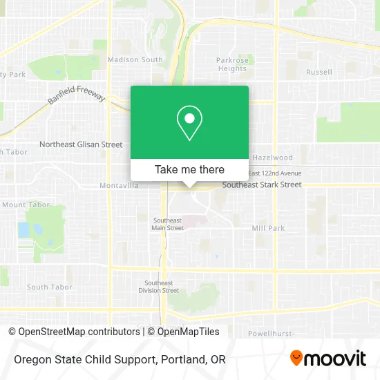 Oregon State Child Support map