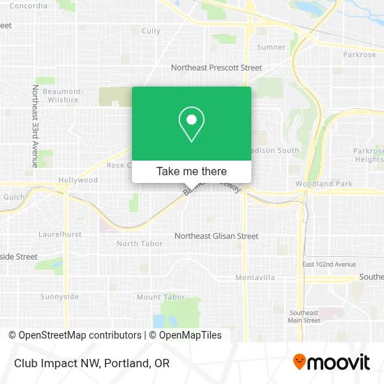 Club Impact NW map