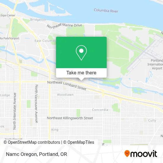 Namc Oregon map