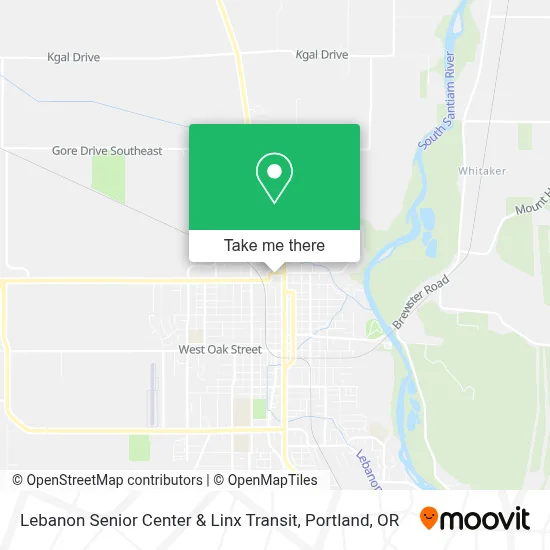 Lebanon Senior Center & Linx Transit map
