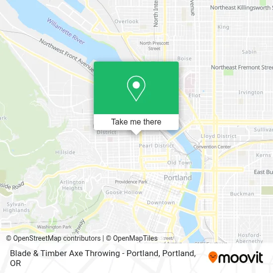 Blade & Timber Axe Throwing - Portland map