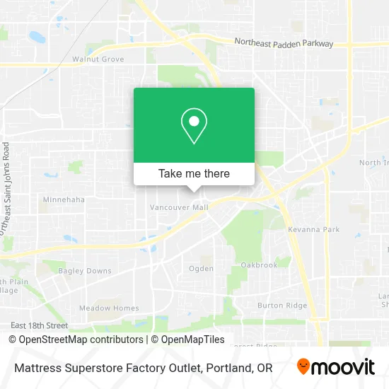 Mattress Superstore Factory Outlet map