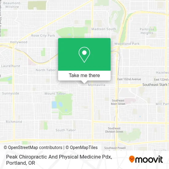 Peak Chiropractic And Physical Medicine Pdx map