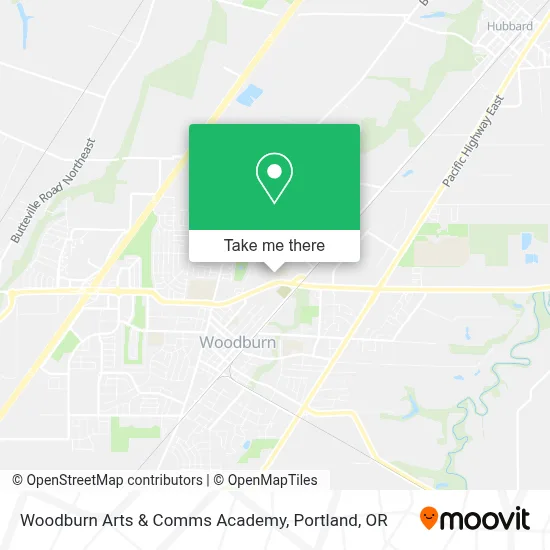 Woodburn Arts & Comms Academy map