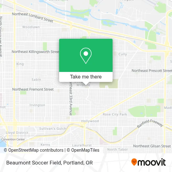 Beaumont Soccer Field map