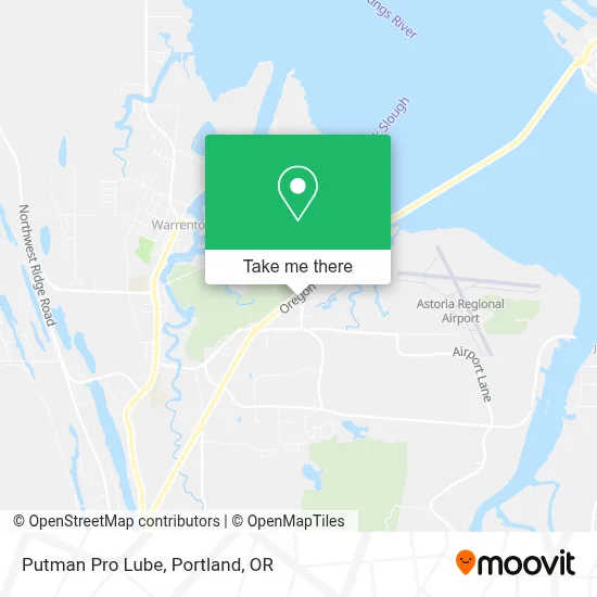 Putman Pro Lube map