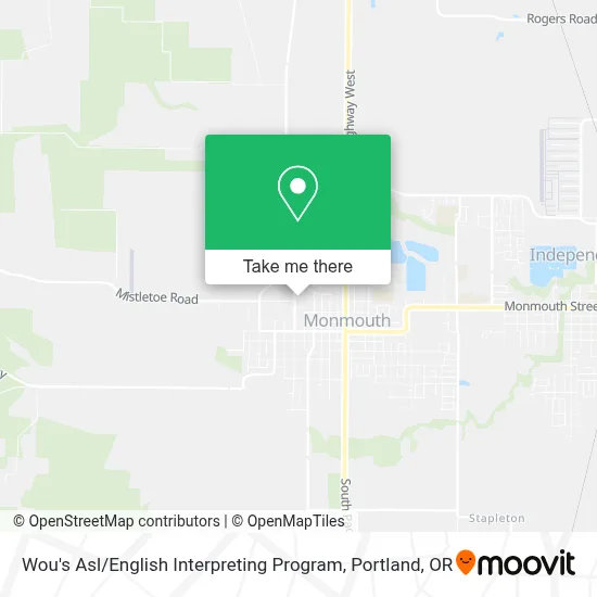 Wou's Asl / English Interpreting Program map