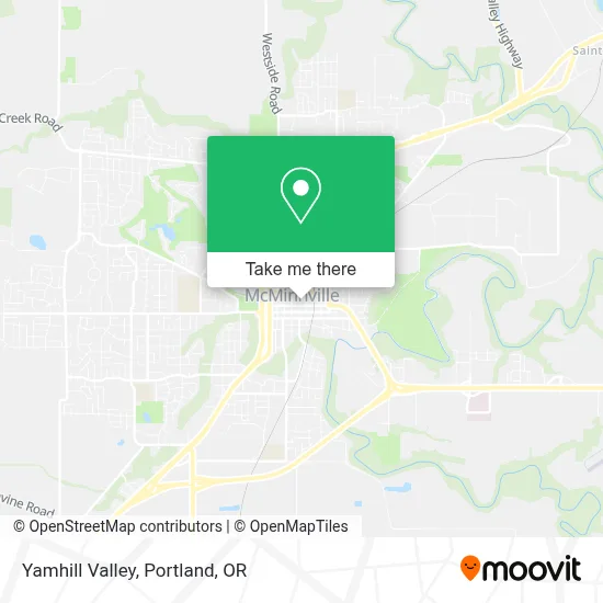 Yamhill Valley map