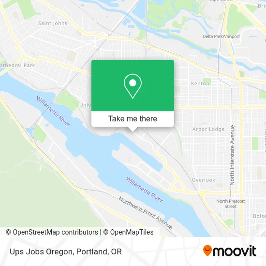 Ups Jobs Oregon map