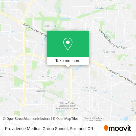 Providence Medical Group Sunset map