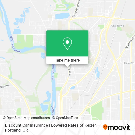 Discount Car Insurance | Lowered Rates of Keizer map
