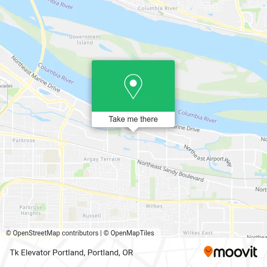 Tk Elevator Portland map