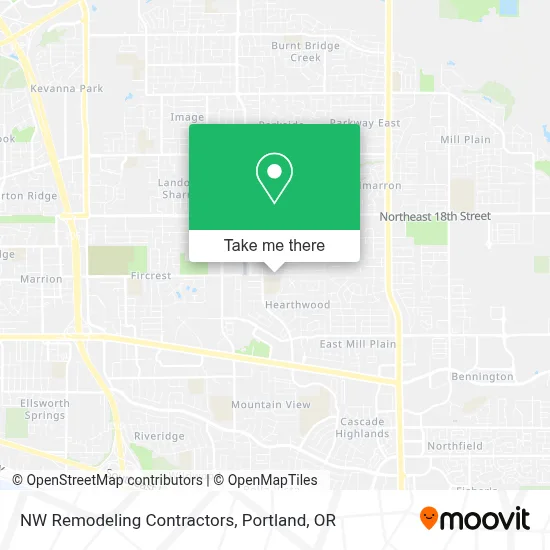 NW Remodeling Contractors map
