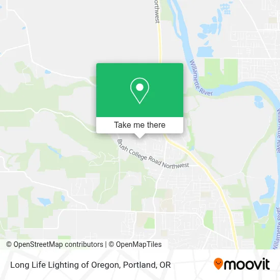 Long Life Lighting of Oregon map