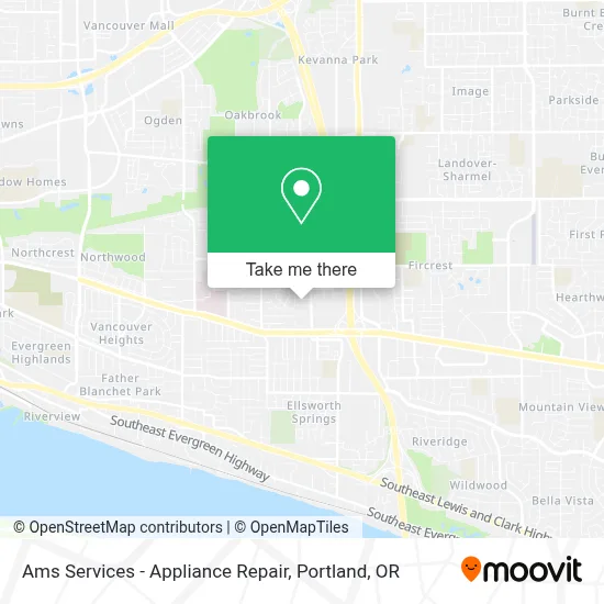 Ams Services - Appliance Repair map
