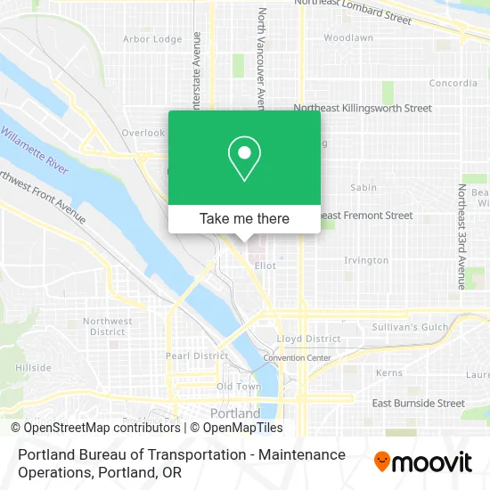 Portland Bureau of Transportation - Maintenance Operations map