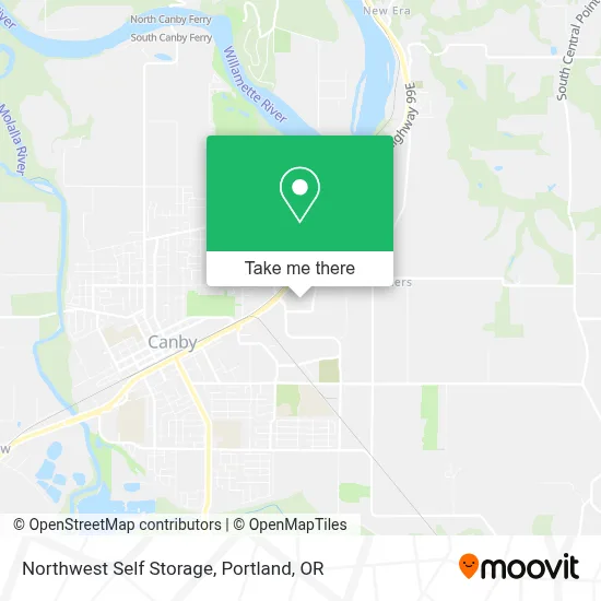 Northwest Self Storage map
