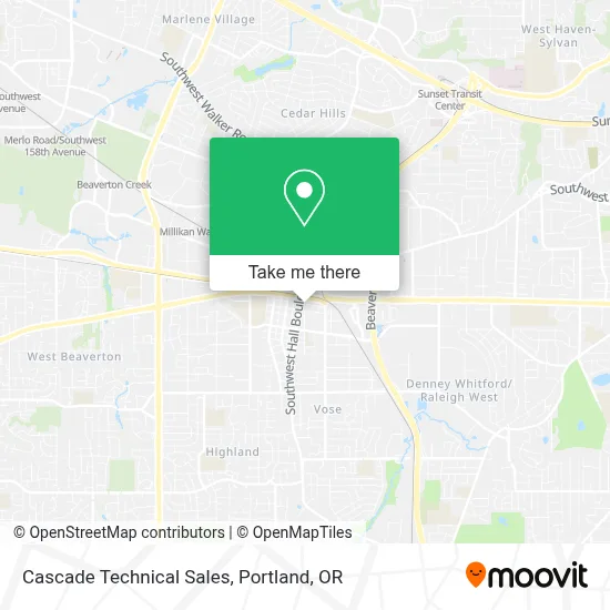 Cascade Technical Sales map